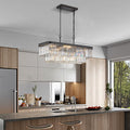 Chandeliers, Rectangular Crystal Chandelier Adjustable