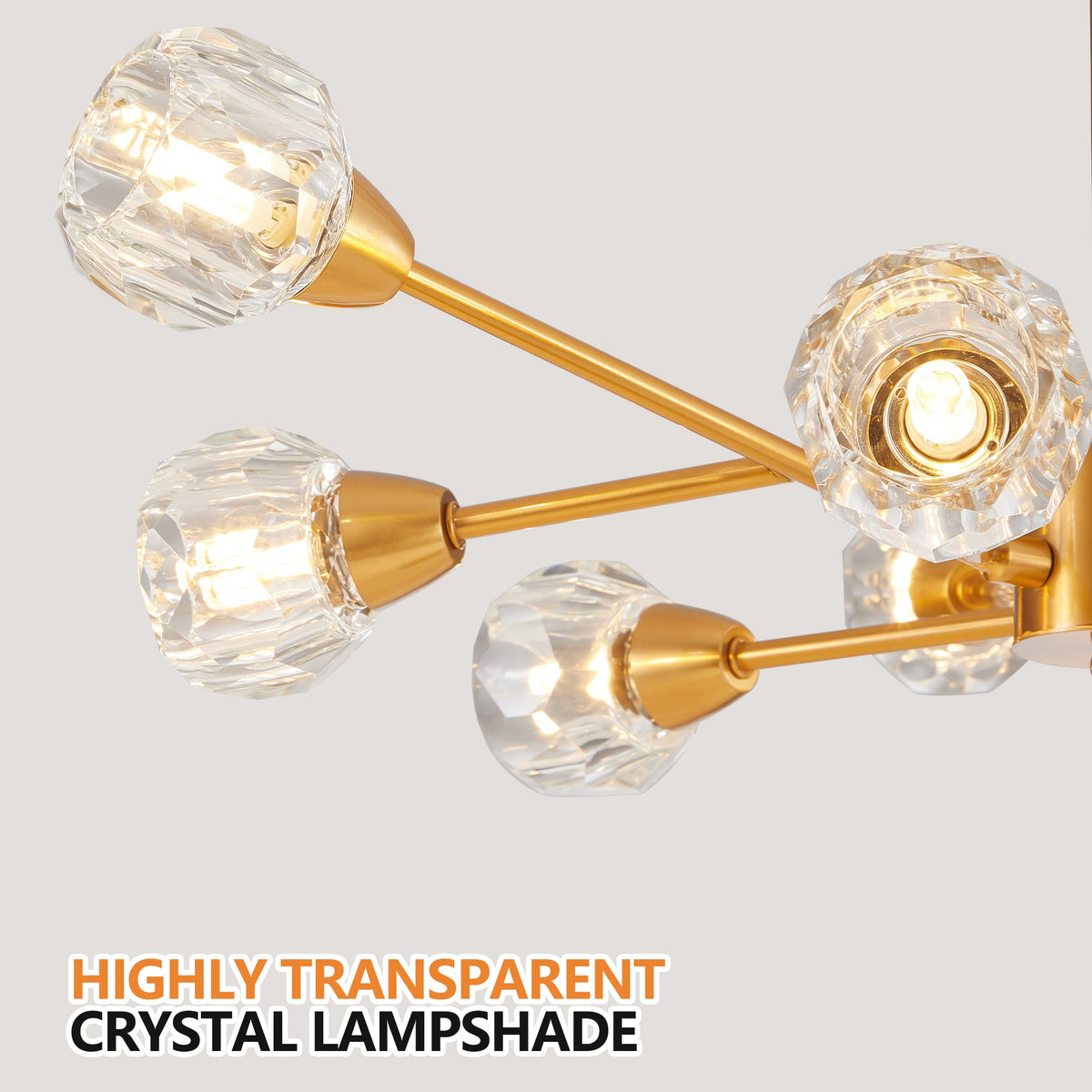 Modern Chandeliers, 9 Lights Golden Chandelier