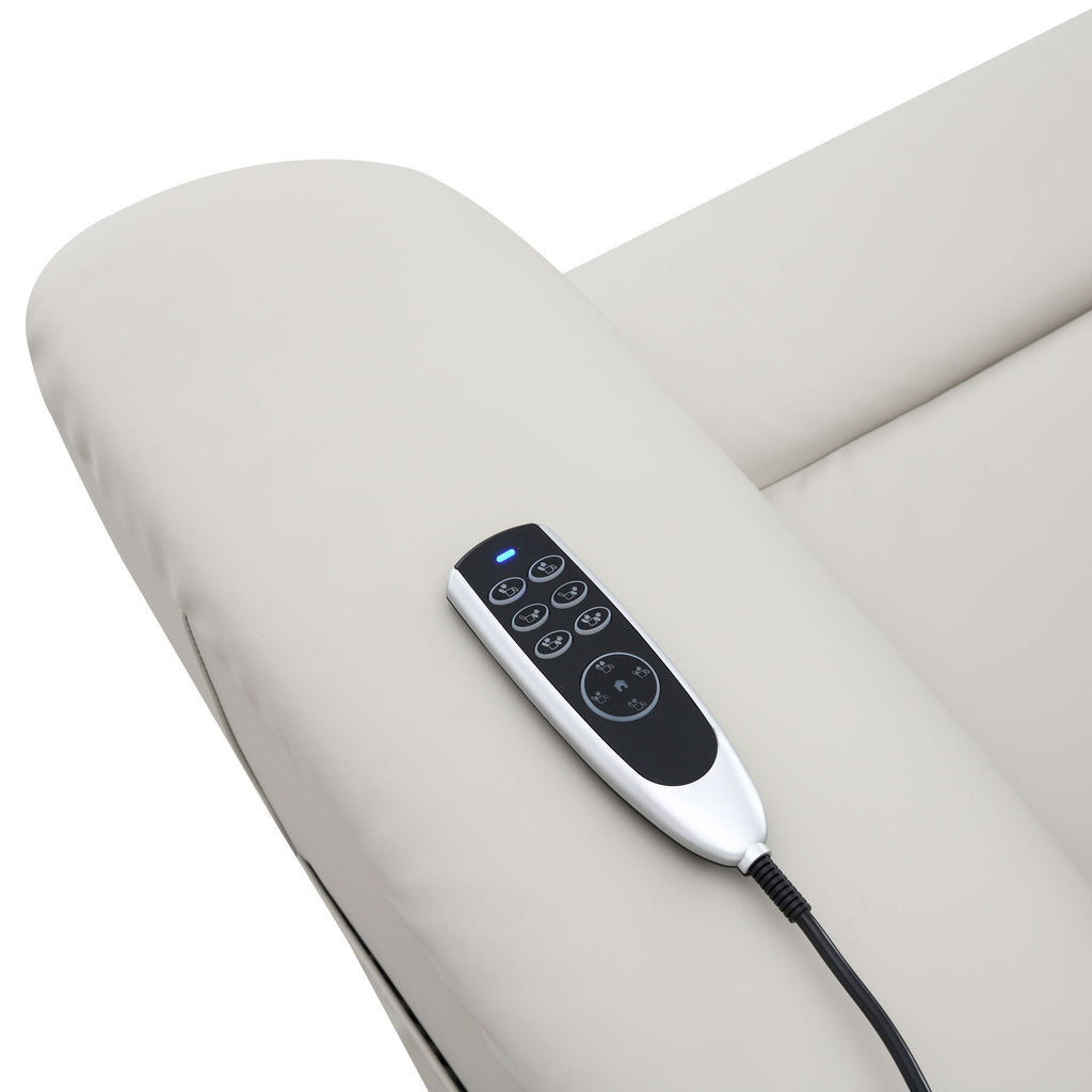 Marsha - Silicone Synthetic Leather Power Motion Recliner With Lift Heating Massage
