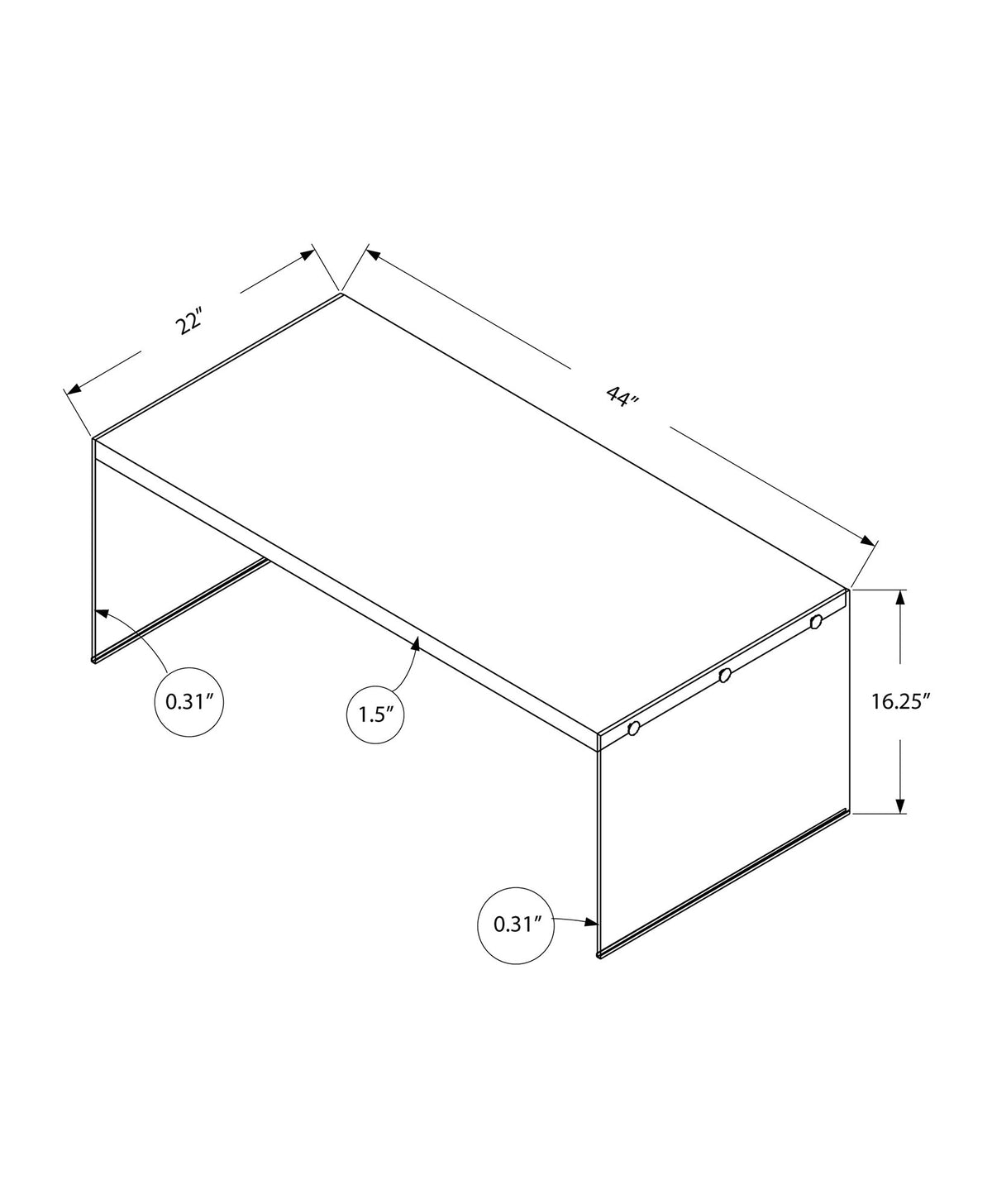 Rectangular Coffee Table for Modern Living Rooms