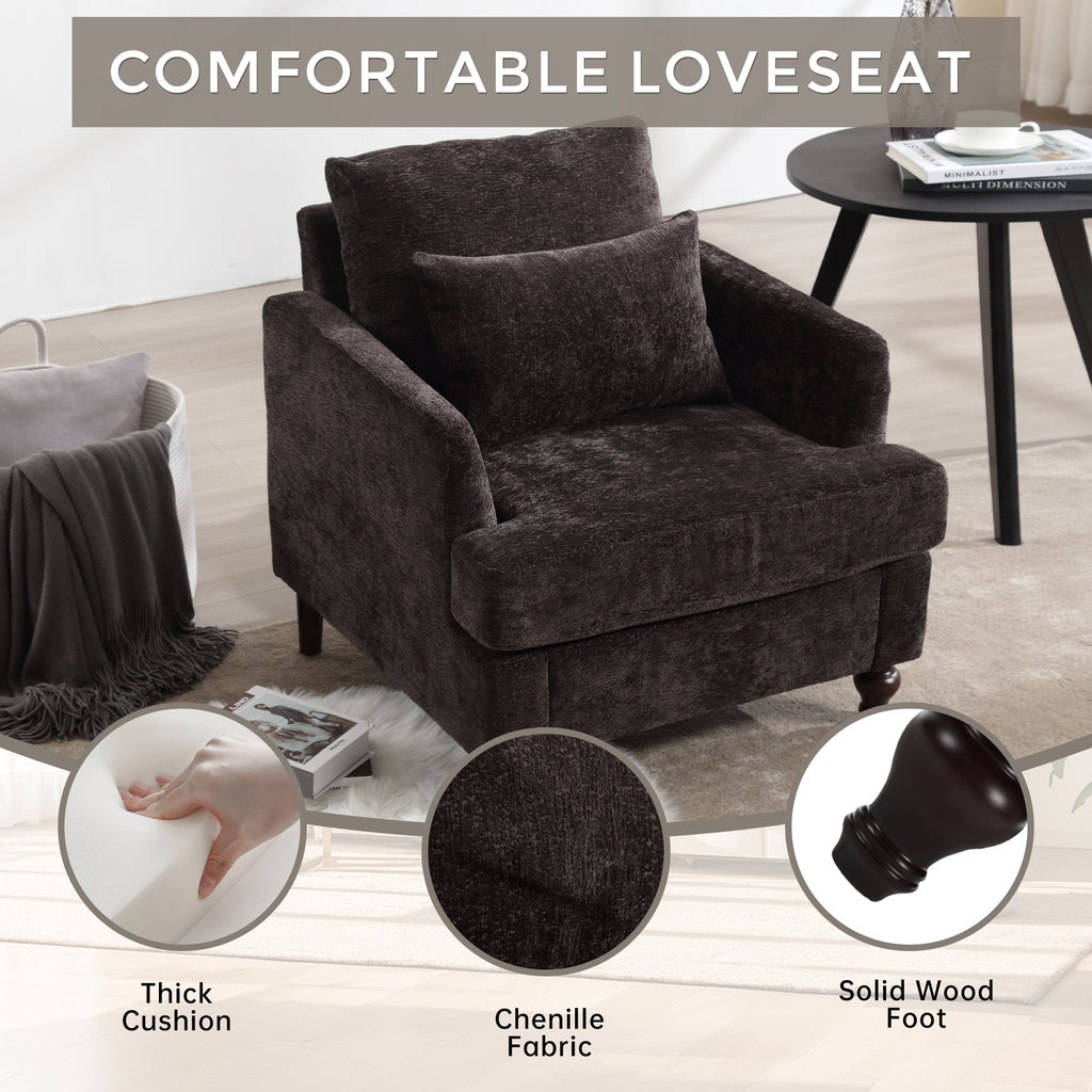 Wood Frame Modern Accent Chair