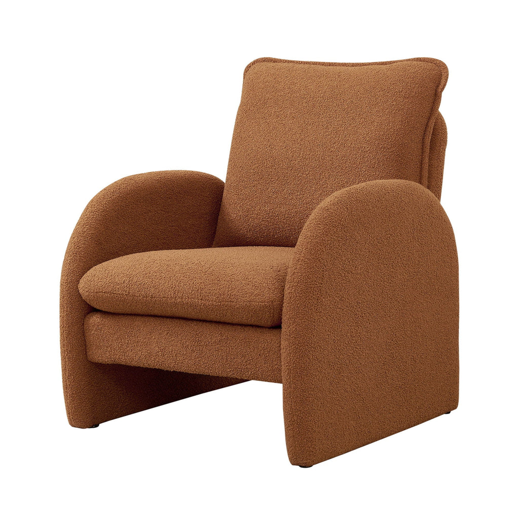 Modern Sherpa Upholstered Accent Chair