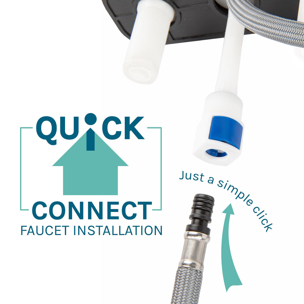 Red Utility Sink with Matte Black Finish Pull-Out Faucet