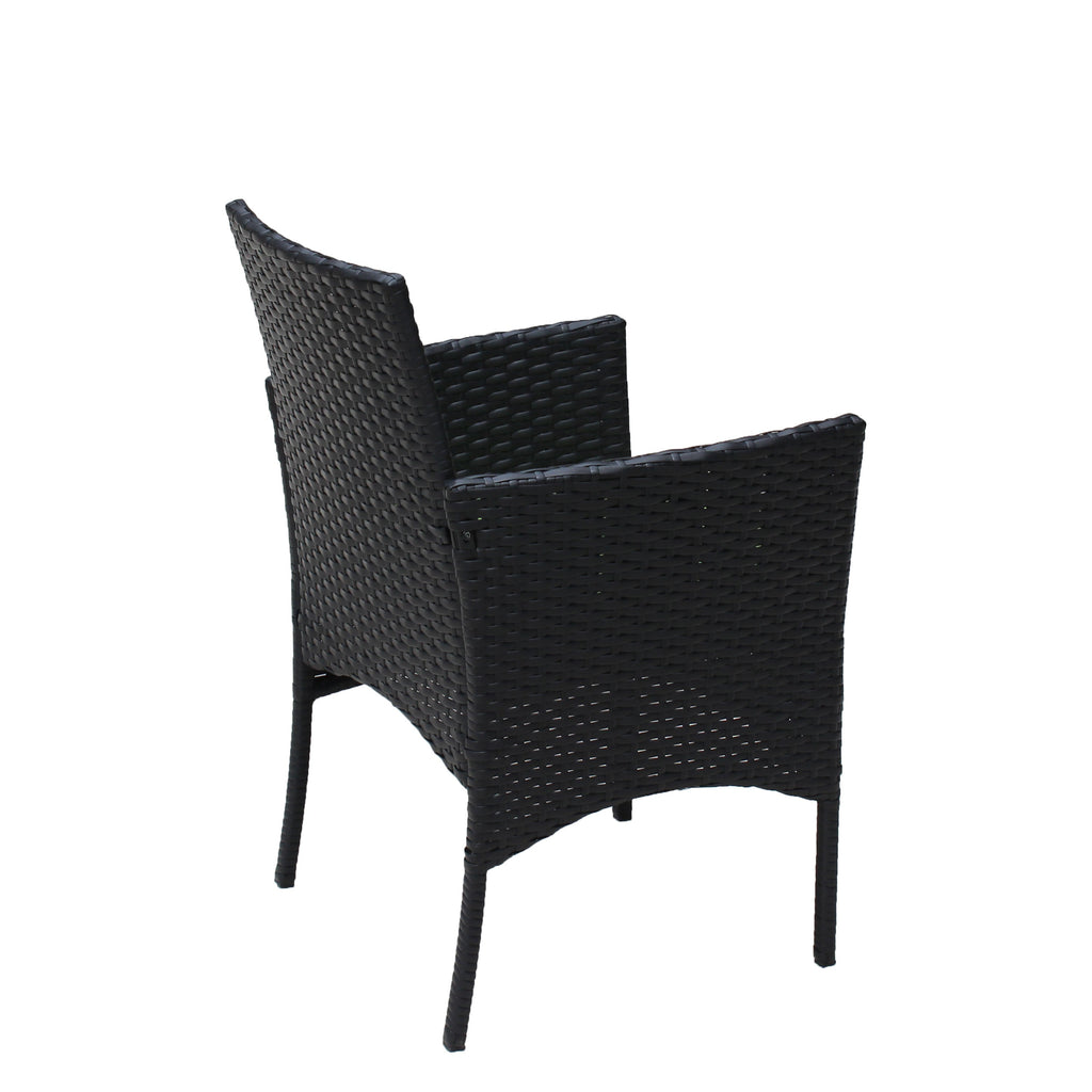 4 PC Rattan Patio Set Outdoor Cushioned Wicker Sofa Green Cushion