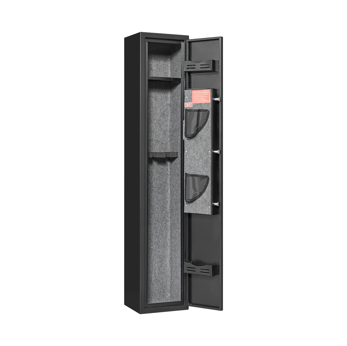 5 gun safes with 3 pistol pockets, quick access biometric adjustable heavy-duty gun rack