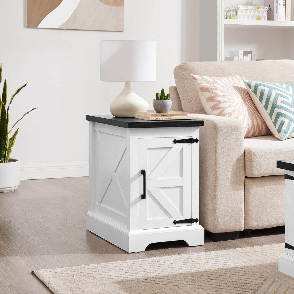 Farmhouse tea table bedside table rectangular farmhouse tea table with barn door