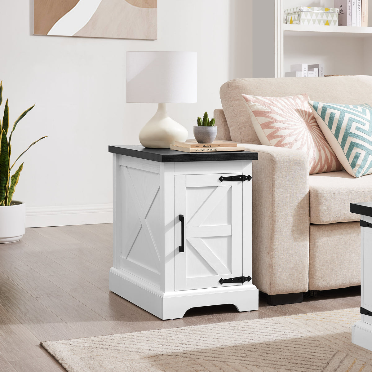 Farmhouse tea table bedside table rectangular farmhouse tea table with barn door