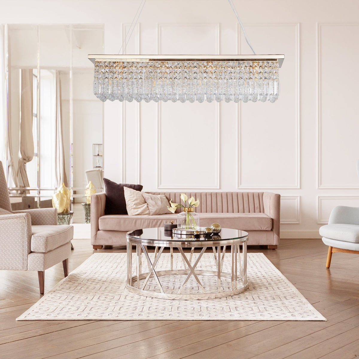 Modern Crystal Chandelier for Dining Room 8-Light