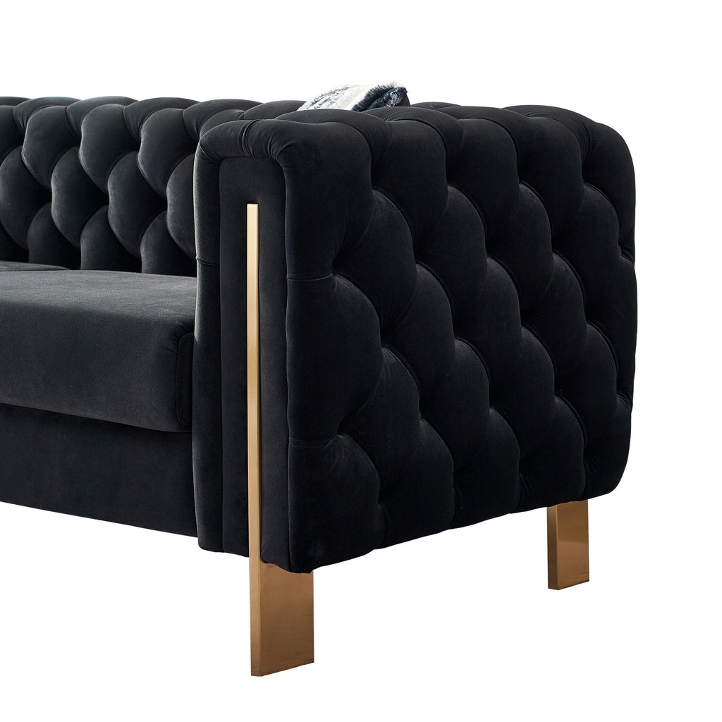 Chesterfield - Modern Tufted Sofa, 84.25''W Couch