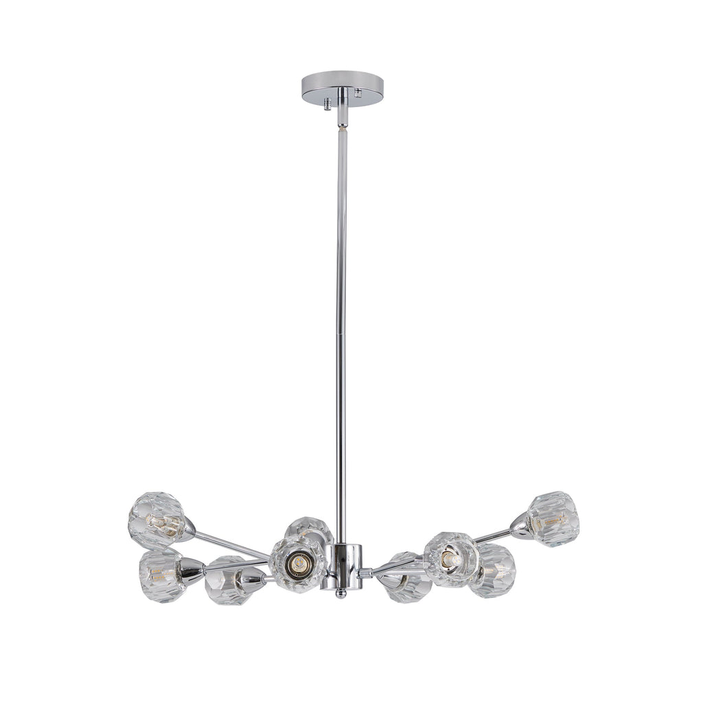 Modern Crystal Chandeliers, 9 Lights Chrome Chandelier