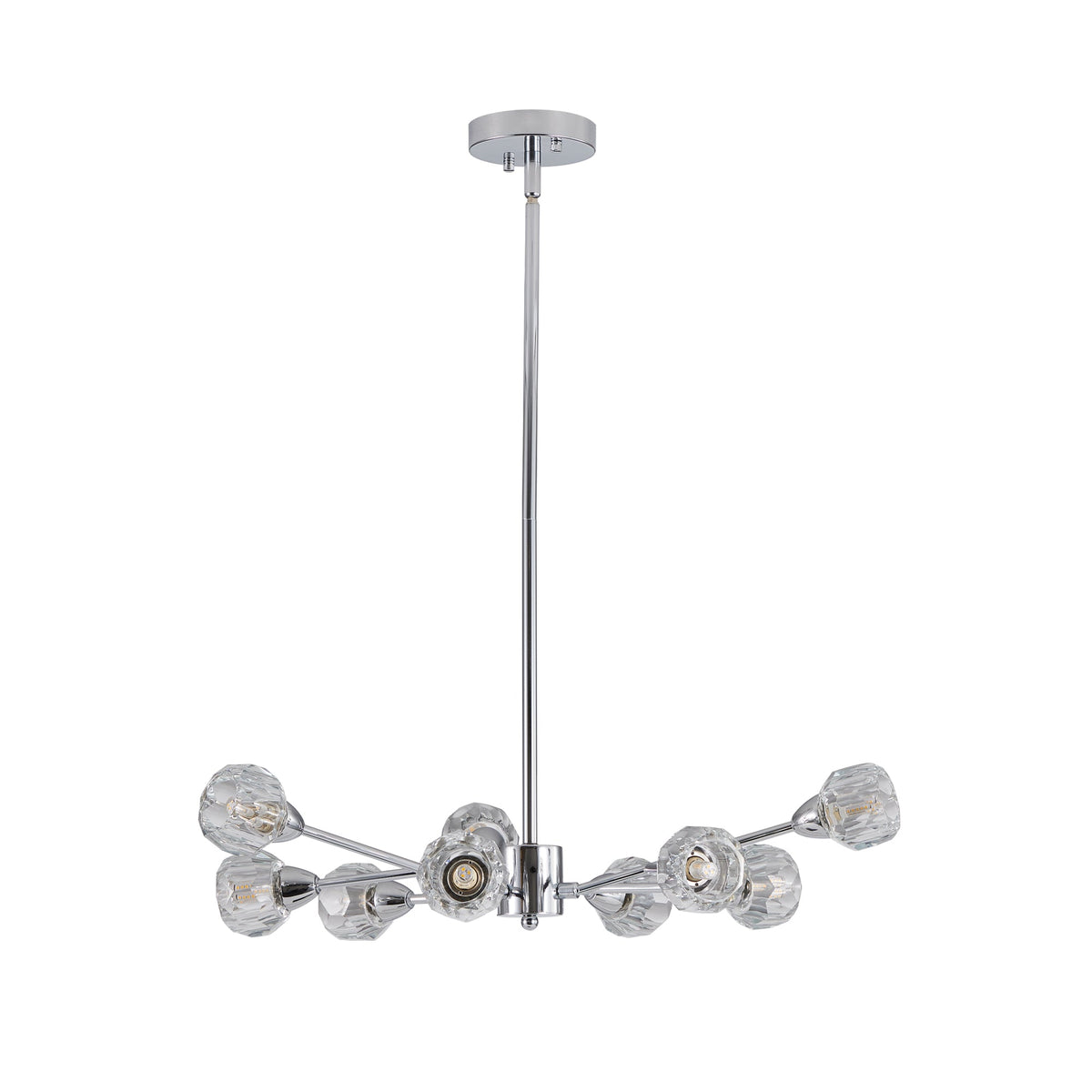 Modern Crystal Chandeliers, 9 Lights Chrome Chandelier