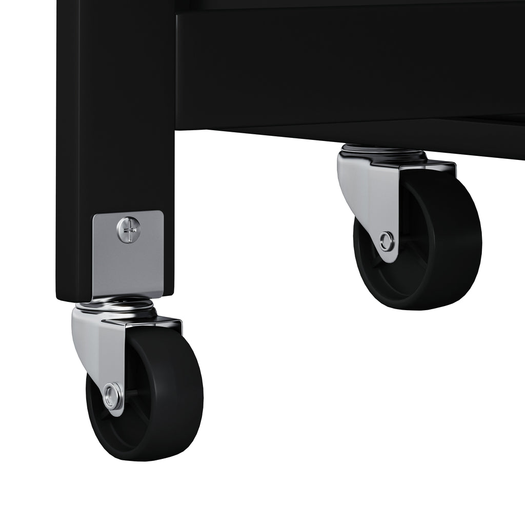 Multi-Functional Kitchen Island Cart, 2 Door Cabinet, Two Drawers