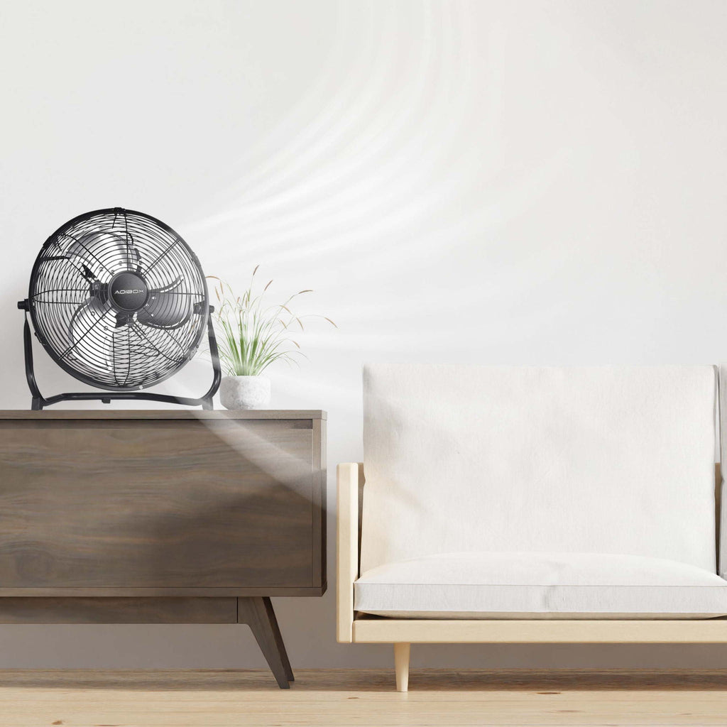 3 Speed High Velocity Heavy Duty Metal Floor Fan With Tilting Head