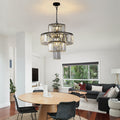 Black  Luxury Crystal Chandelier Light Fixture