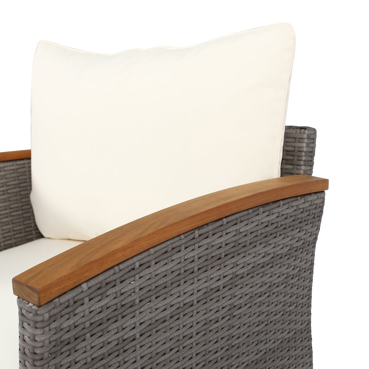 9-piece Patio rattan sofa set, coffee table washable cushions - beige
