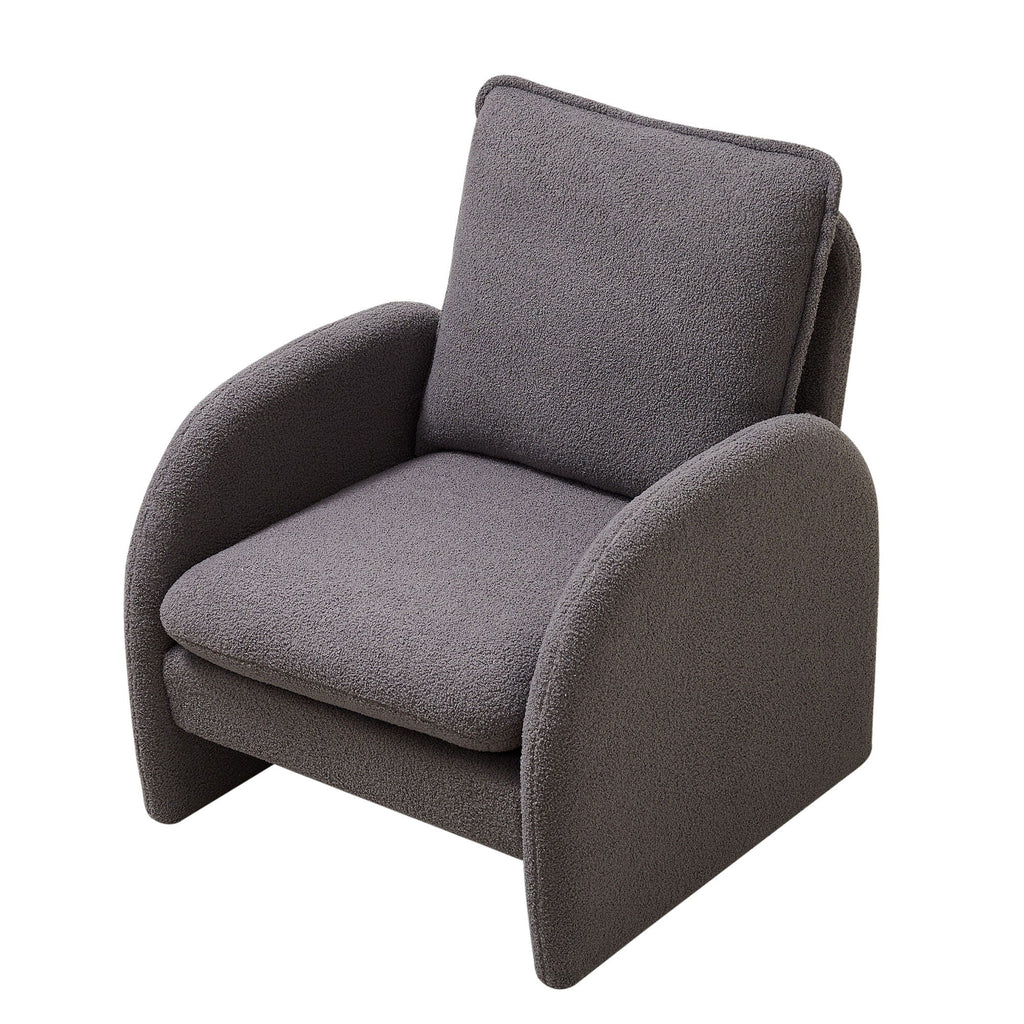 Modern Sherpa Upholstered Accent Chair