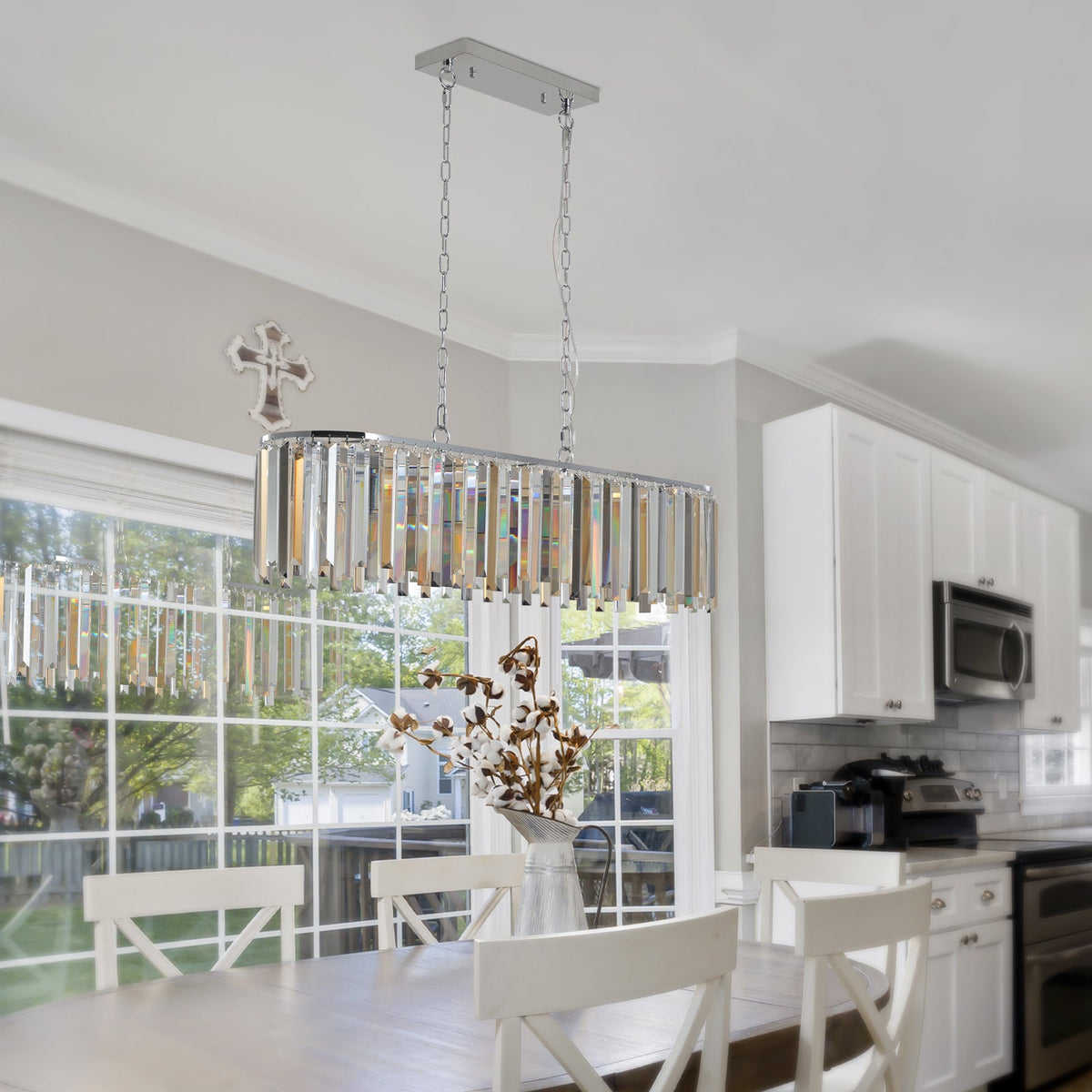 Modern Oval Crystal ceiling chandelier