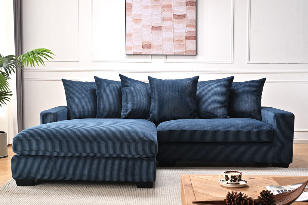 Oversized 2 Piece Sectional Couches, L Shaped Sofa With Chaise