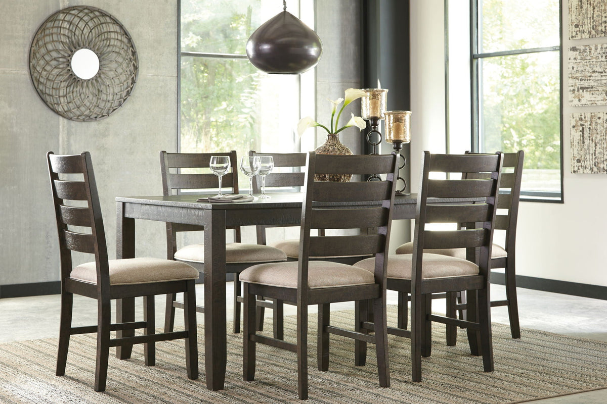 Dining Room Table Set (Set of 7) - Brown
