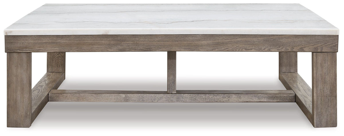 Rectangular Cocktail Table - Brown / Ivory