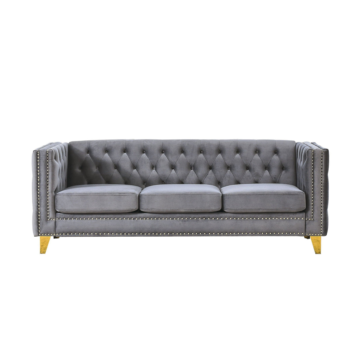 Upholstered Couch Sofa With Button Tufting