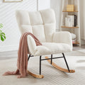 Upholstered Teddy Fabric Rocking Chair