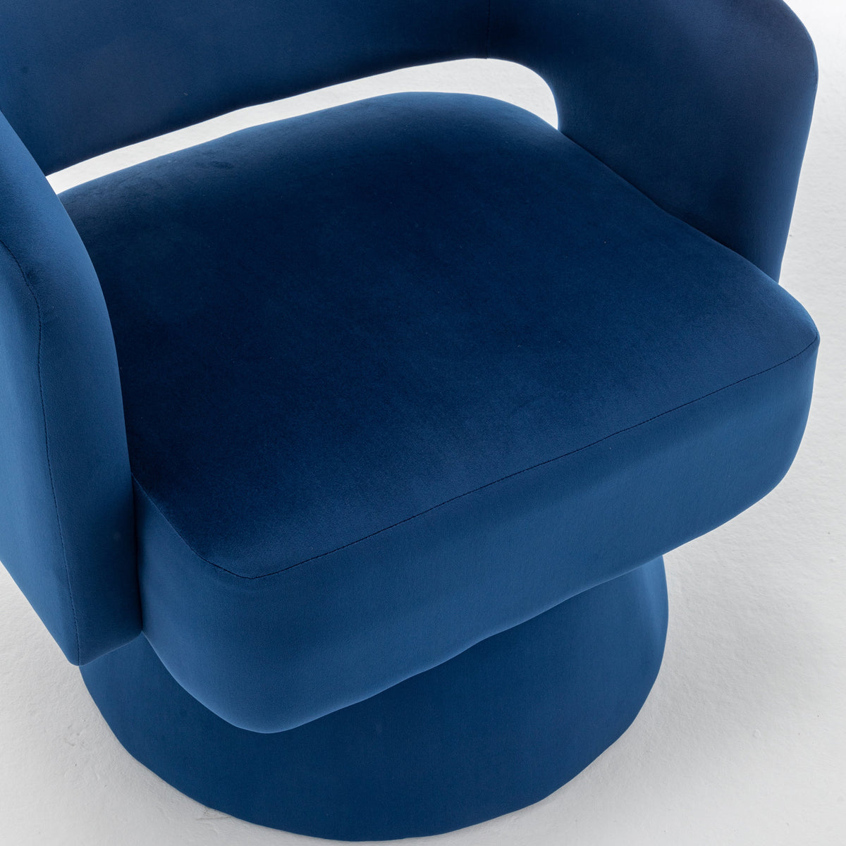 Swivel Barrel Chair, Velvet Accent Armchair 360 Degree Swivel