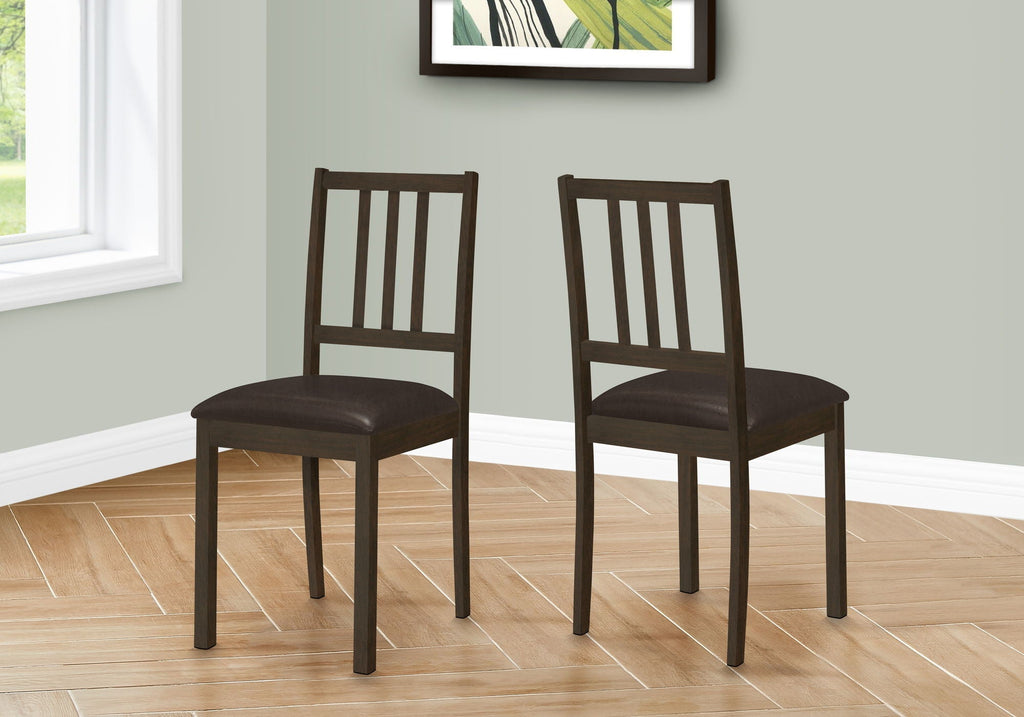 Dining Chair Upholstered For Dining Room, Set of 2 - Brown