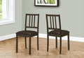 Dining Chair Upholstered For Dining Room, Set of 2 - Brown