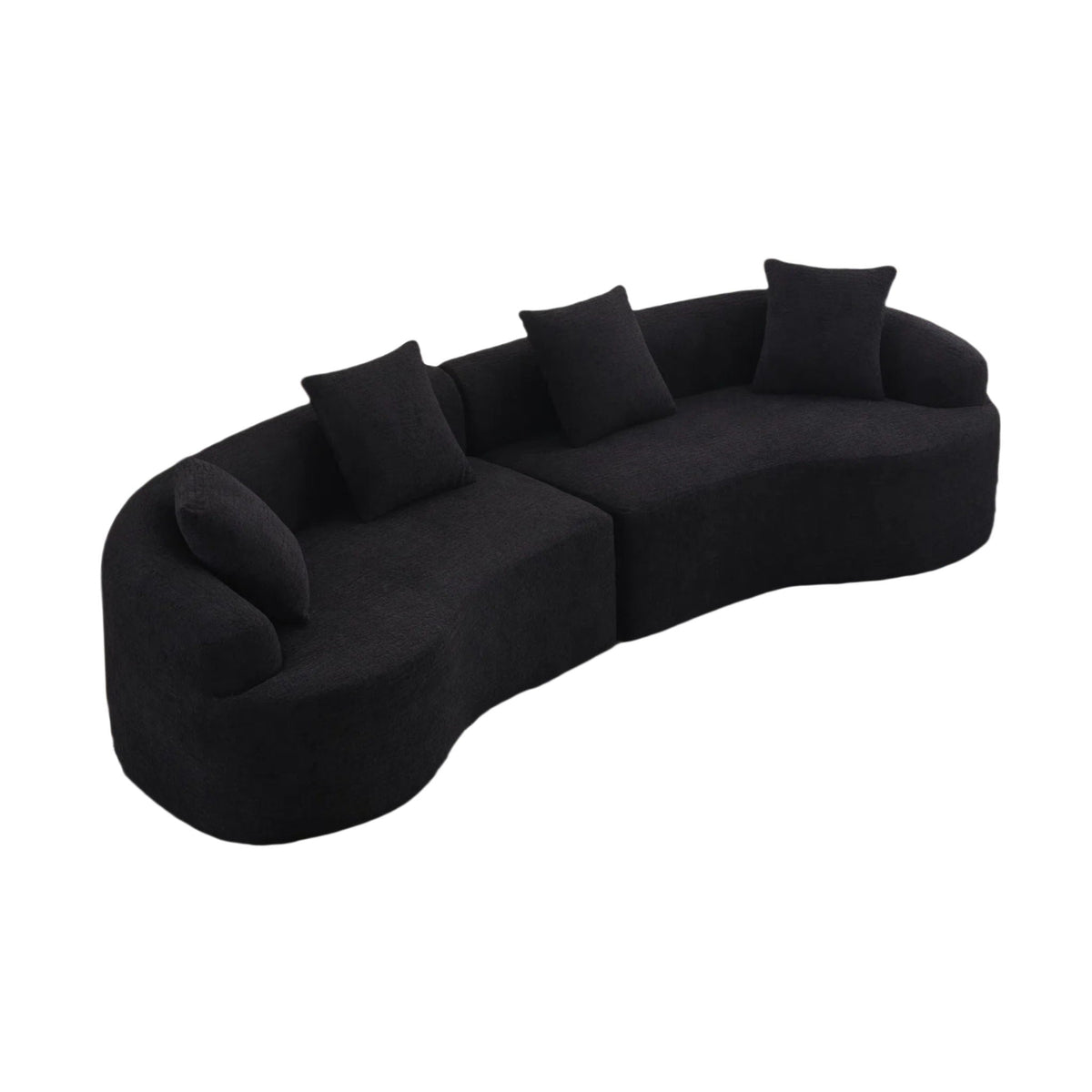 4 Seater Sofa With Fabric, Full Sponge, 4 Pillow, Sleeper Sectional