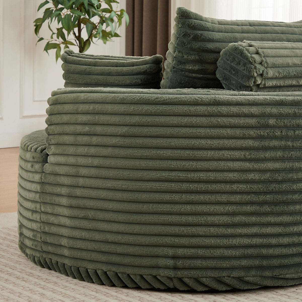 Modern Single Sofa With Backrest Pillow