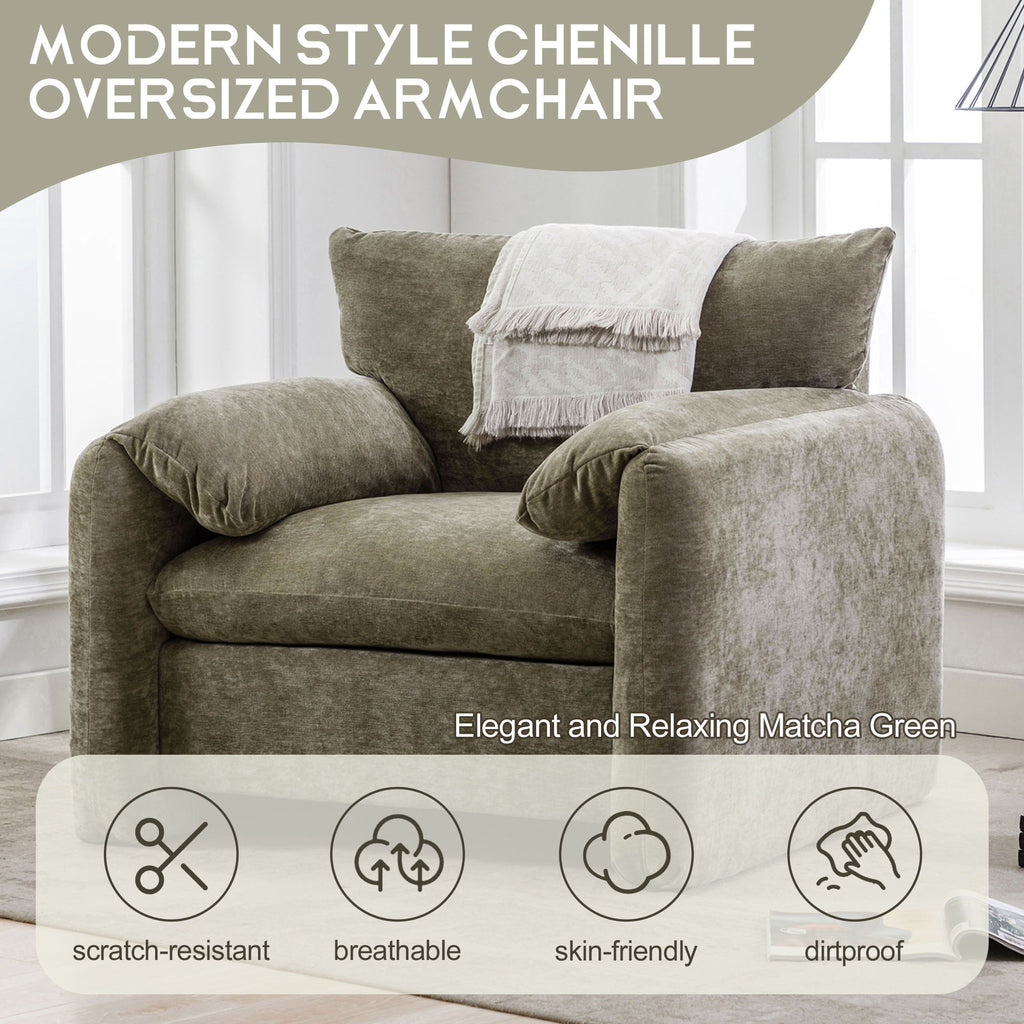 Oversized Accent Single Lounge Chair - Matcha Green