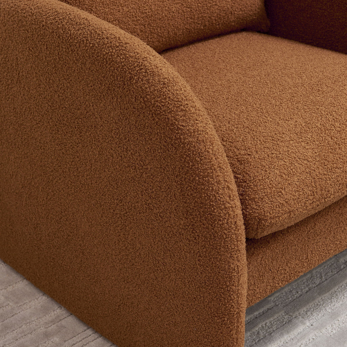 Modern Sherpa Upholstered Accent Chair