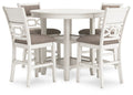 Dining Room Counter Table Set (Set of 5) - Antique White