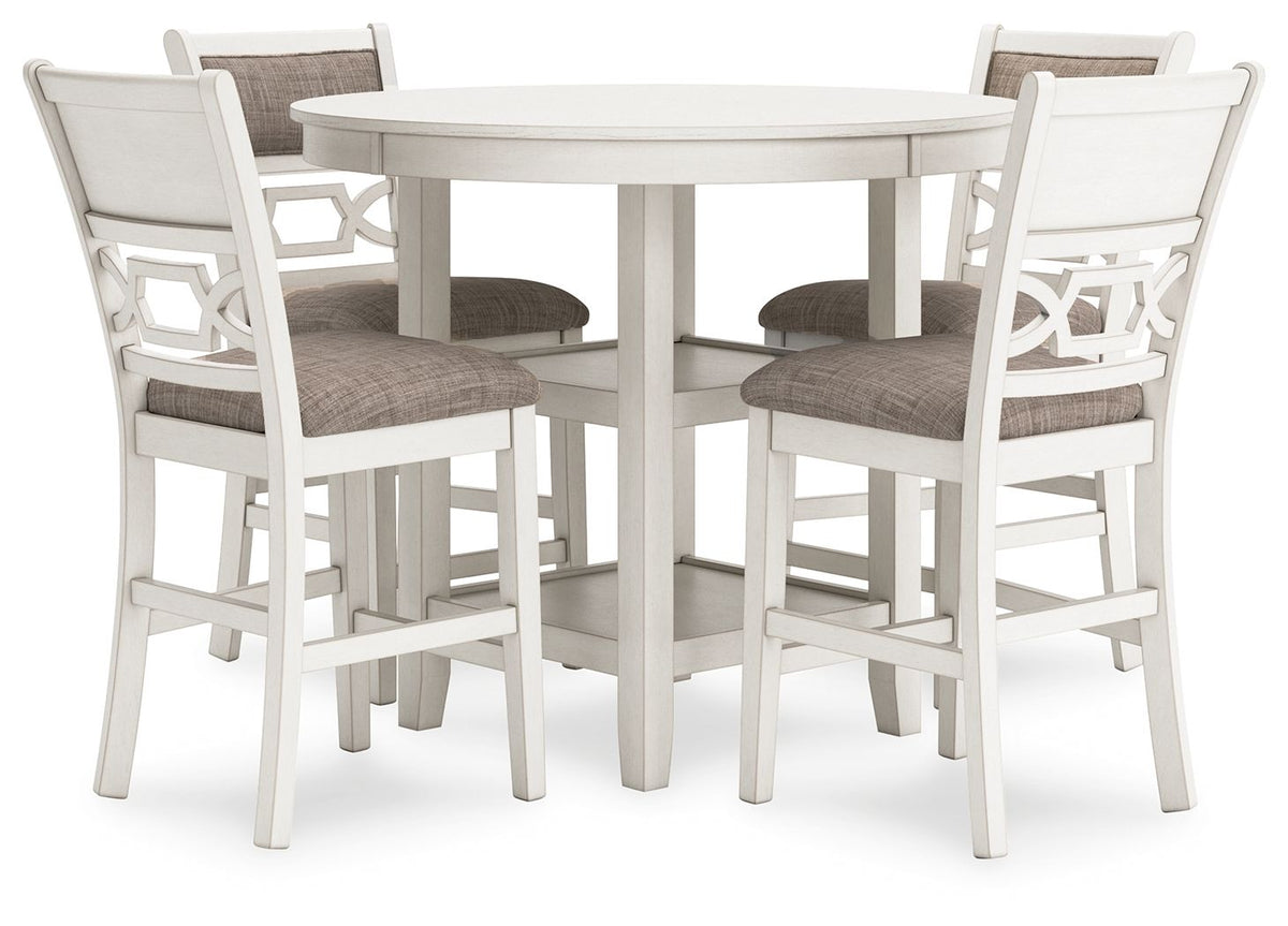 Dining Room Counter Table Set (Set of 5) - Antique White