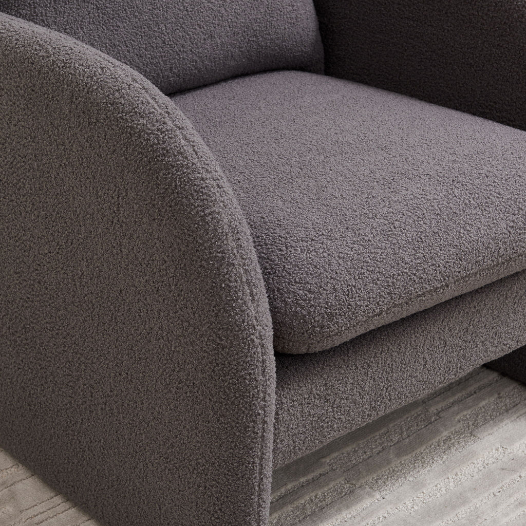 Modern Sherpa Upholstered Accent Chair