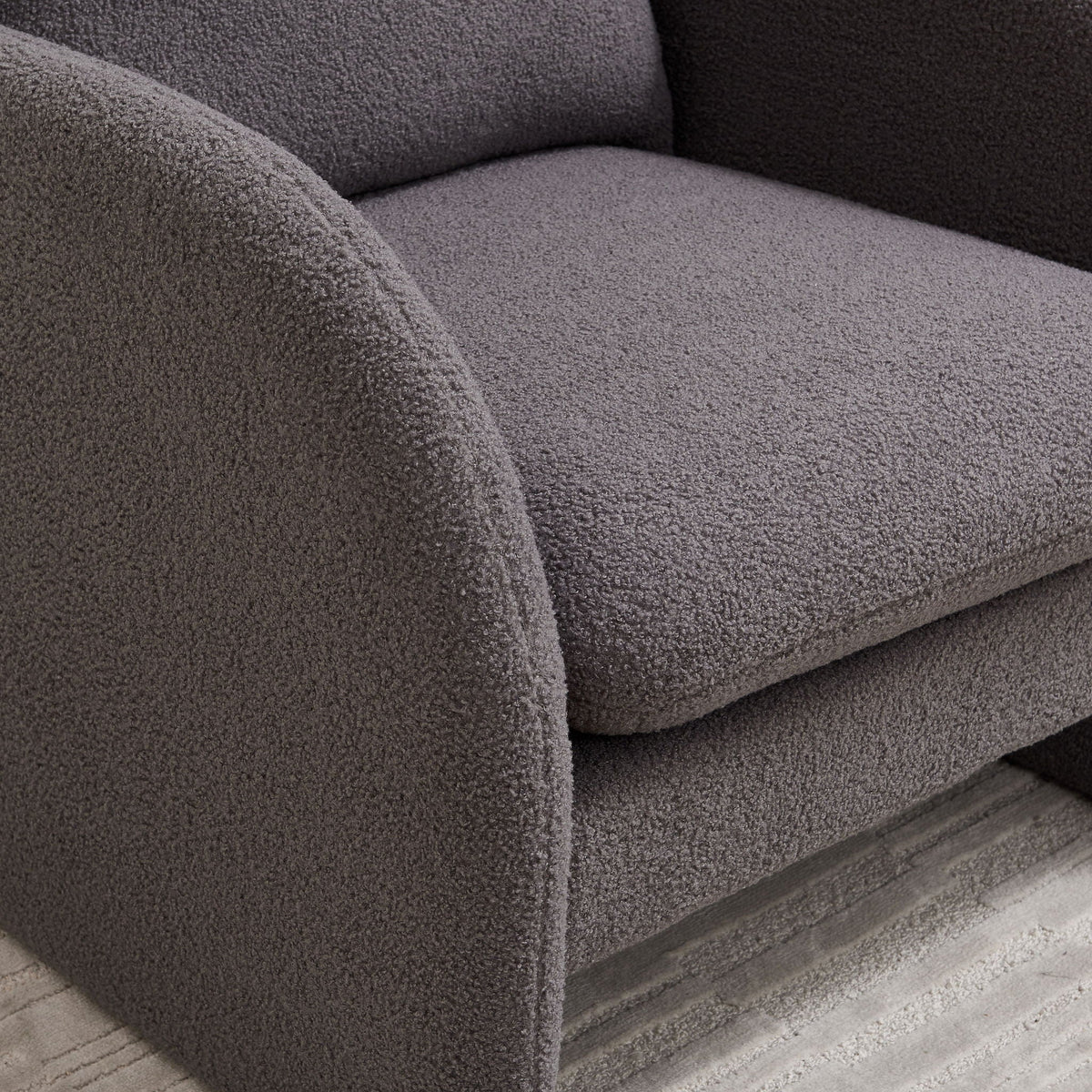 Modern Sherpa Upholstered Accent Chair