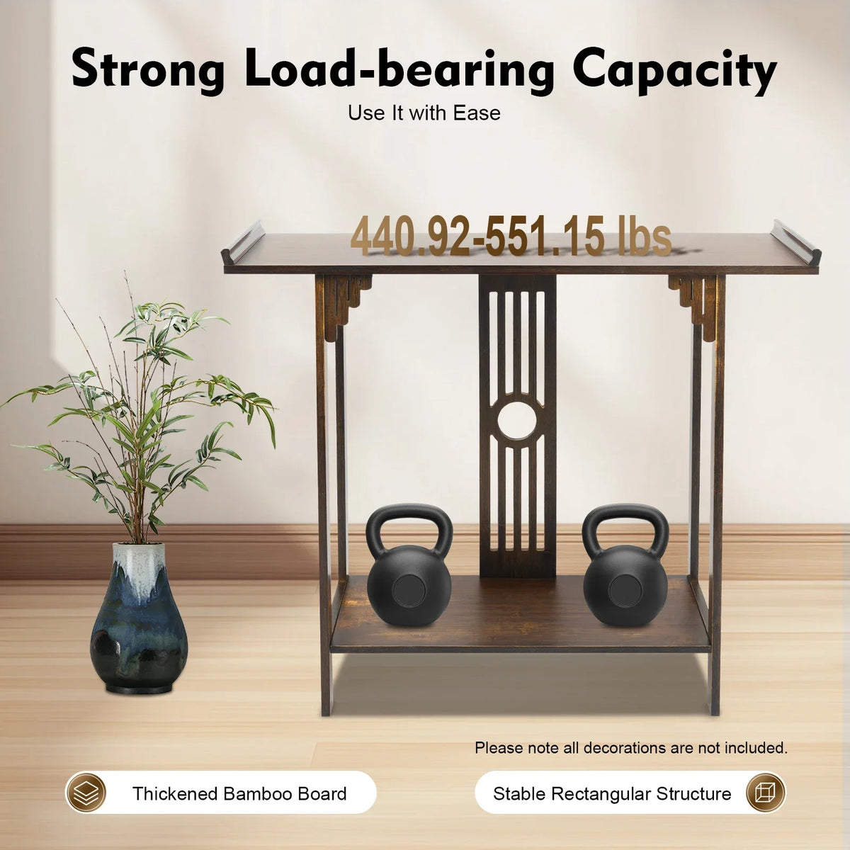 2-Tier Narrow Espresso Side Table
