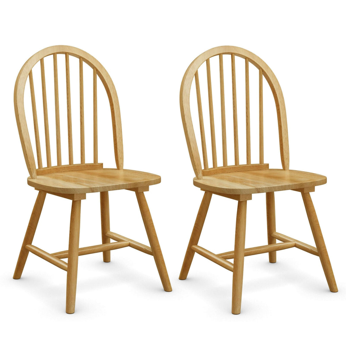 2 Vintage Windsor Wood Chair with Spindle Back for Dining Room