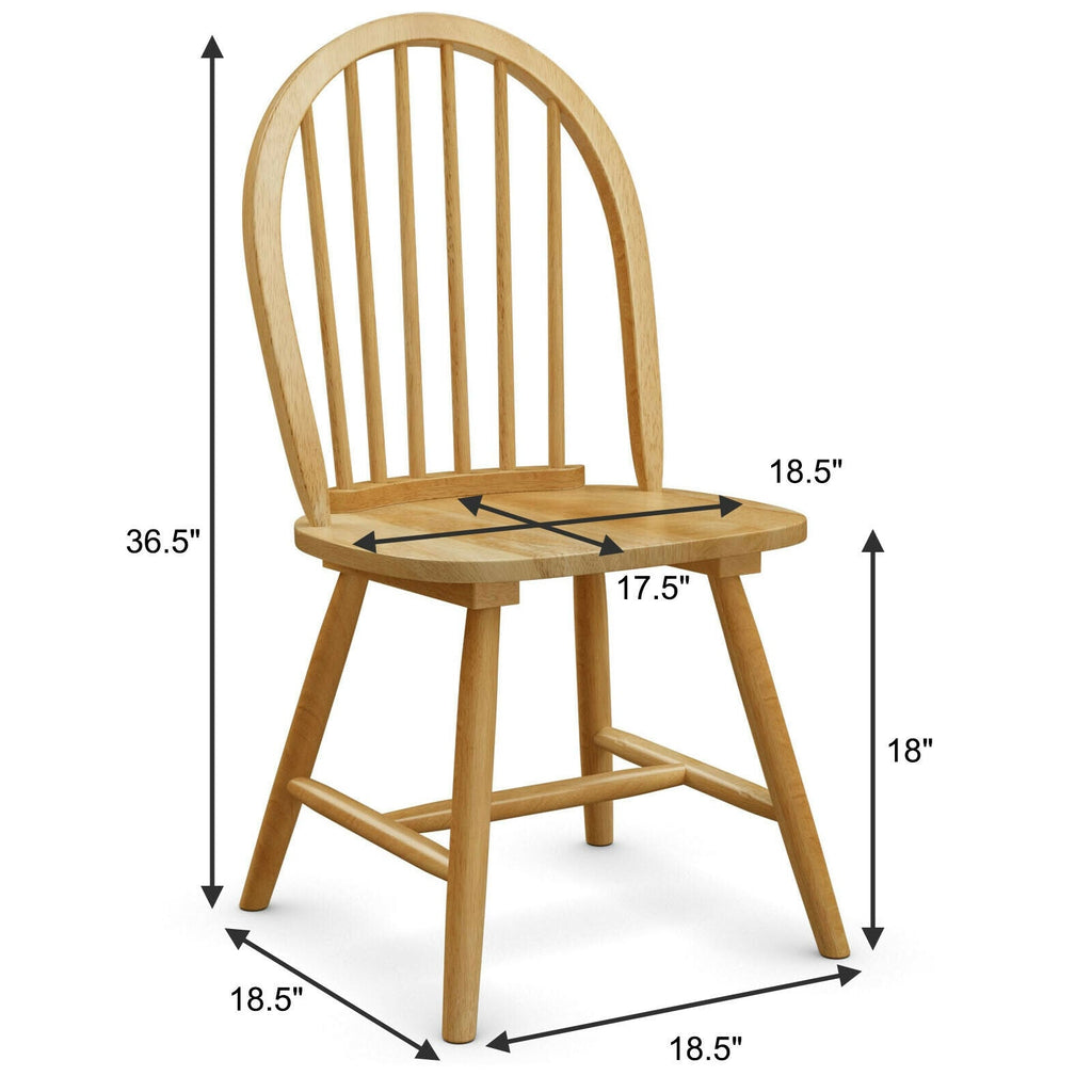 2 Vintage Windsor Wood Chair with Spindle Back for Dining Room
