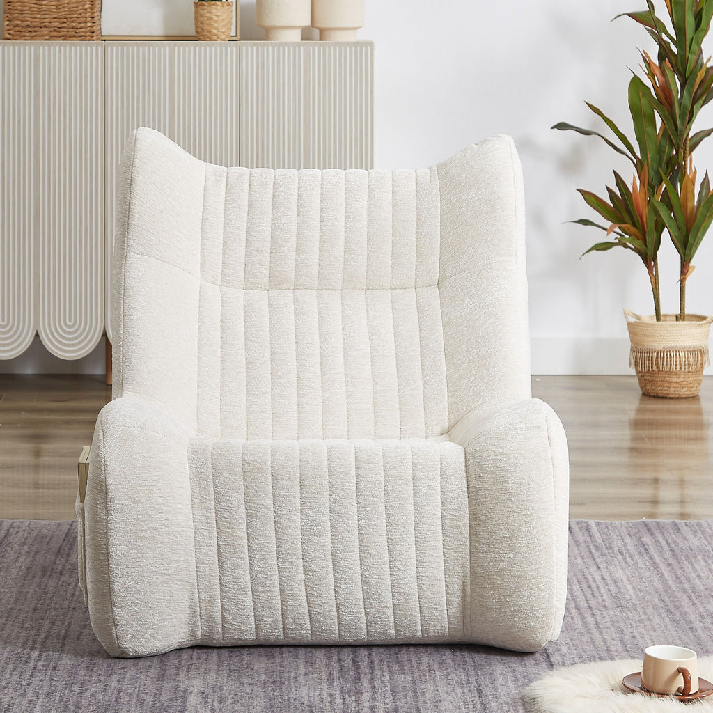 Bean Bag Chair For Adults, Memory Foam, Chenille Fabric