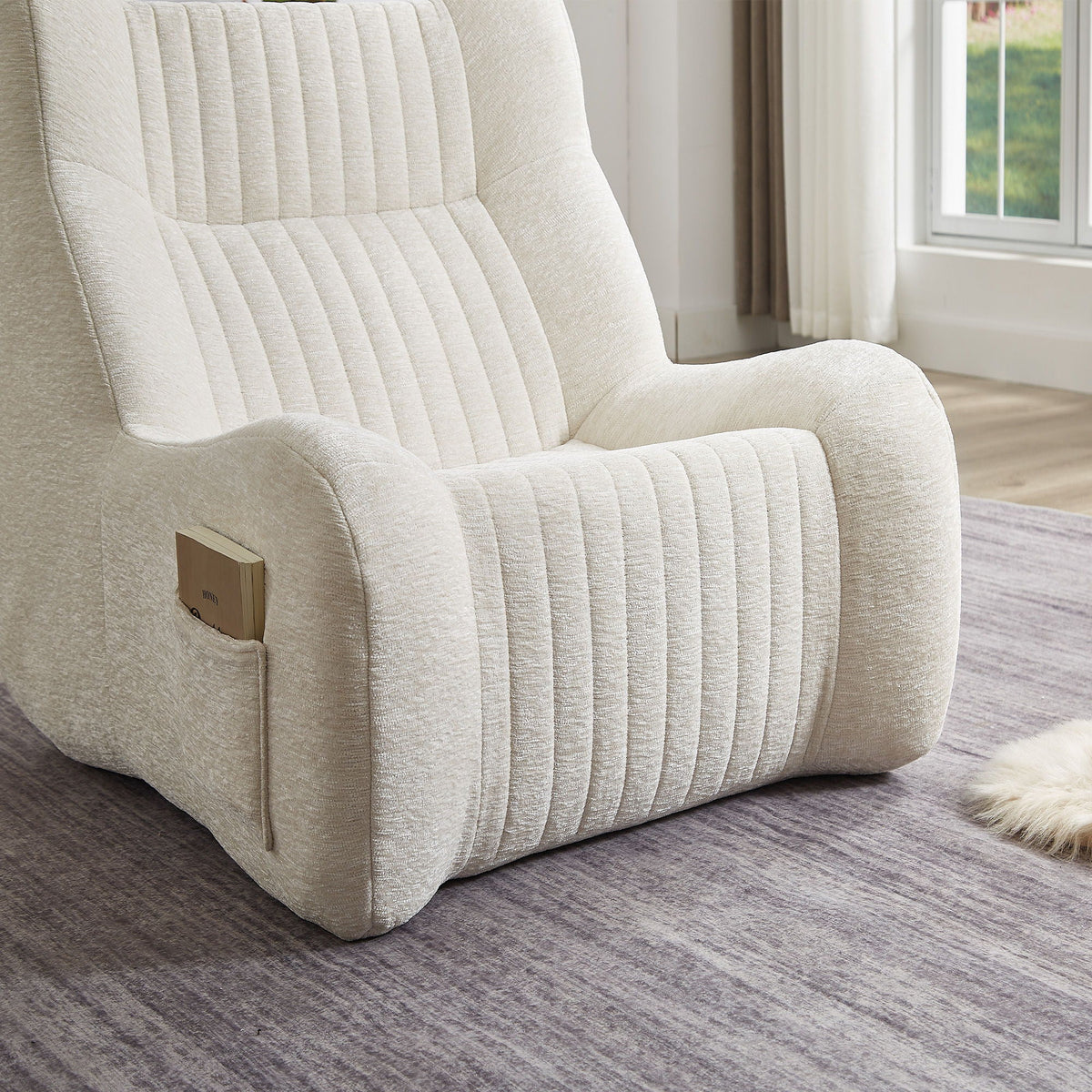 Bean Bag Chair For Adults, Memory Foam, Chenille Fabric