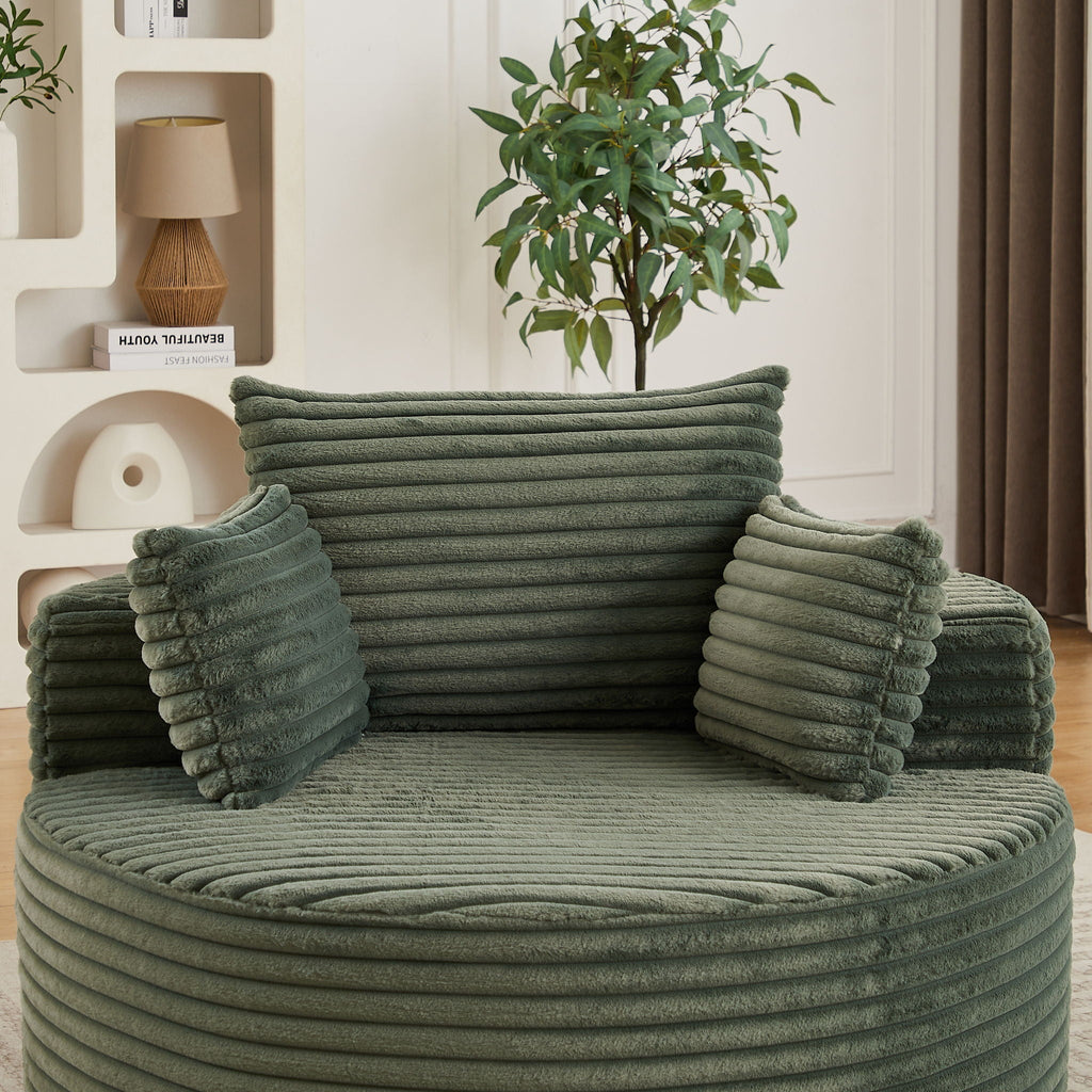 Modern Single Sofa With Backrest Pillow