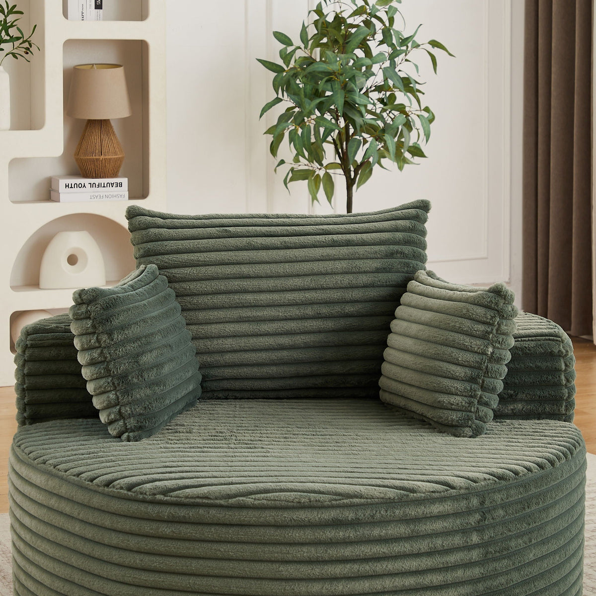 Modern Single Sofa With Backrest Pillow