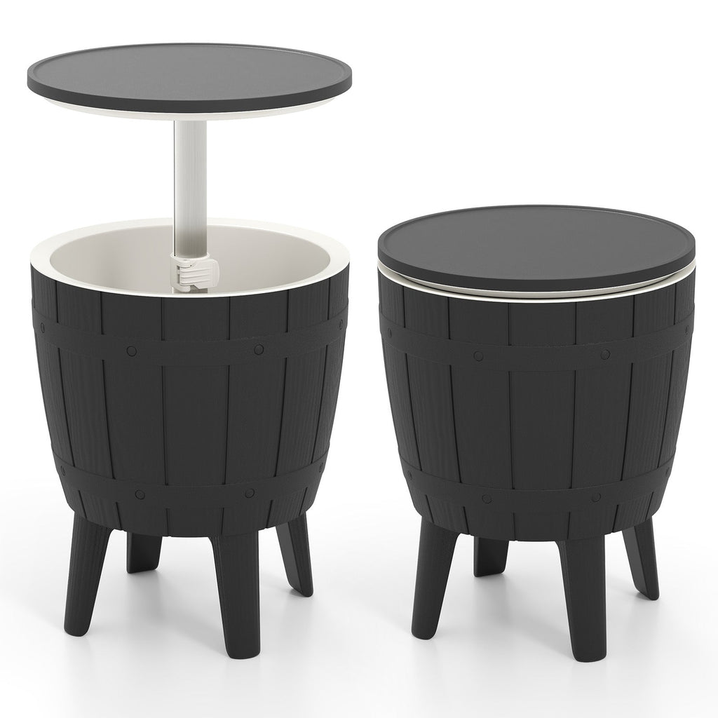 10 Gallon Cooler Bar Table Outdoor Coffee Table Ice Bucket
