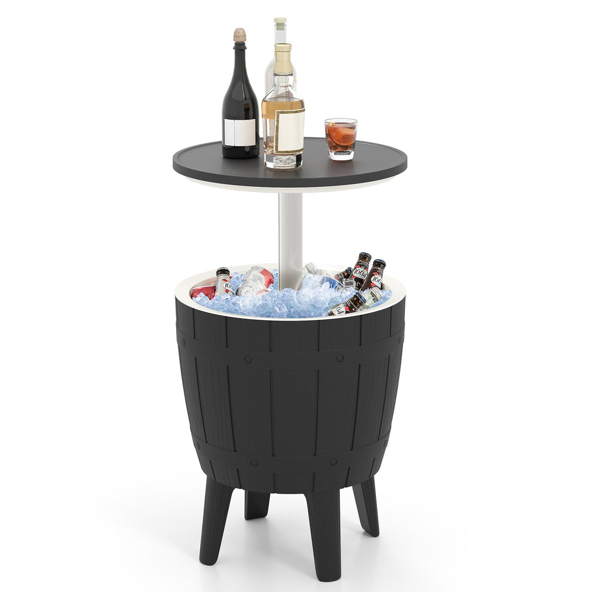 10 Gallon Cooler Bar Table Outdoor Coffee Table Ice Bucket