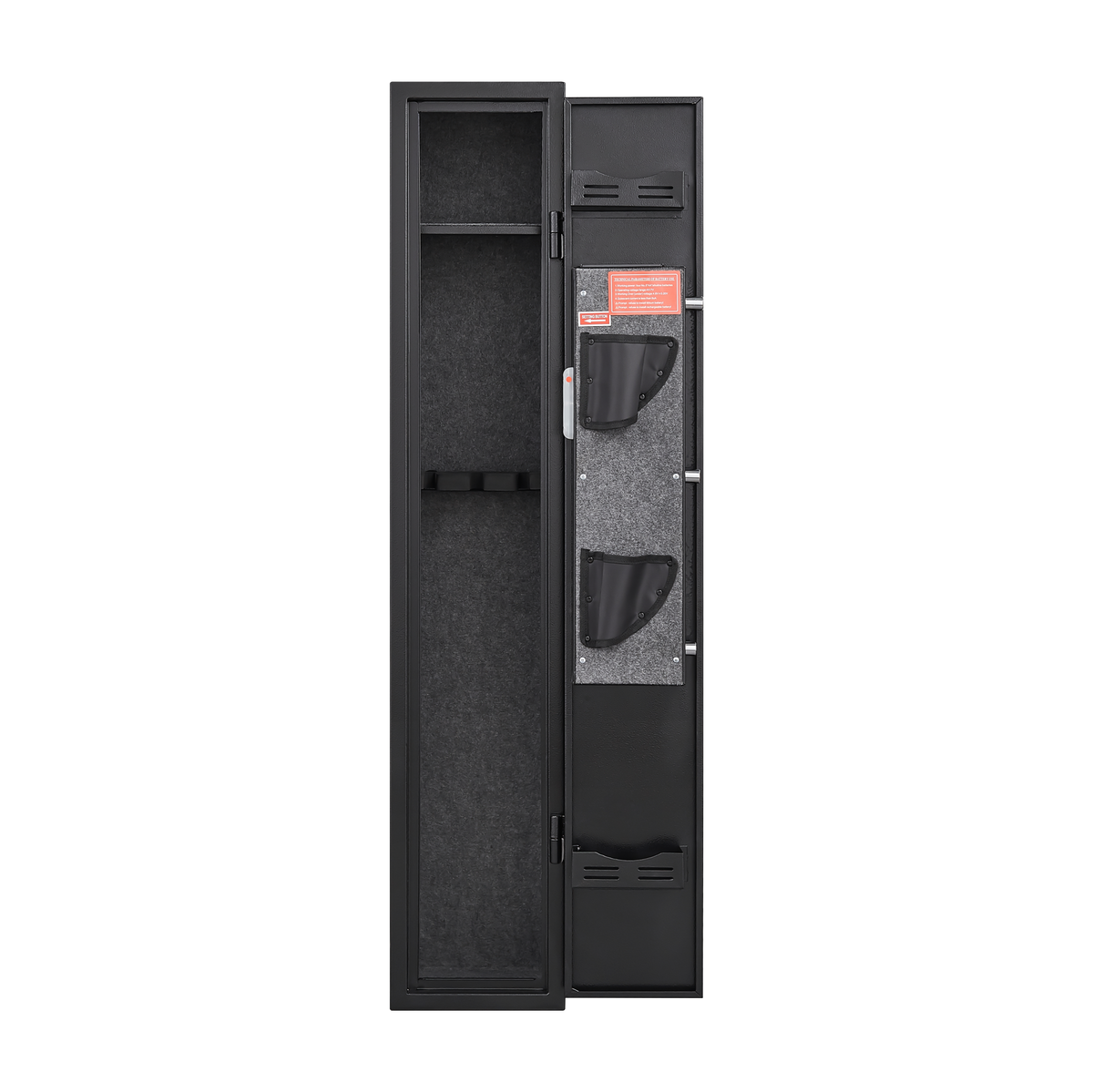 5 gun safes with 3 pistol pockets, quick access biometric adjustable heavy-duty gun rack
