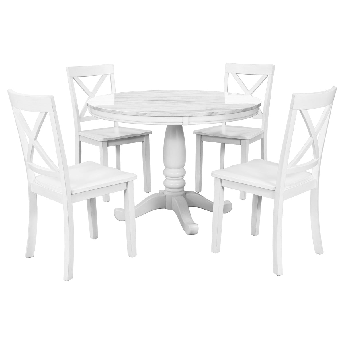 5 Pieces Dining Table and Chairs Set for 4