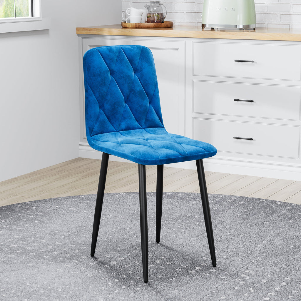 Dining Chairs Set of 4, Modern Velvet Dining Chair Upholstered Cushion Seat