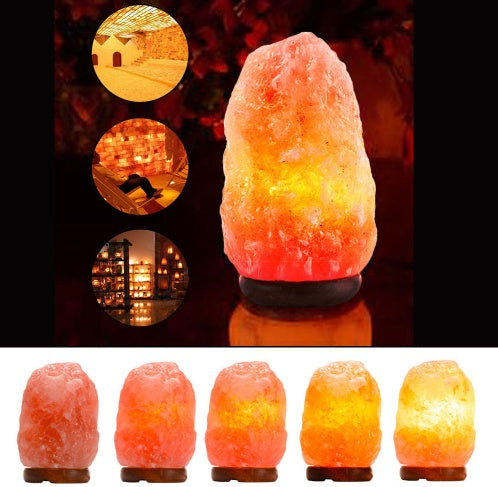 Crystal salt night bedside lamp